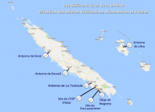 Carte des sites de la DAVAR Carte des sites de la DAVAR