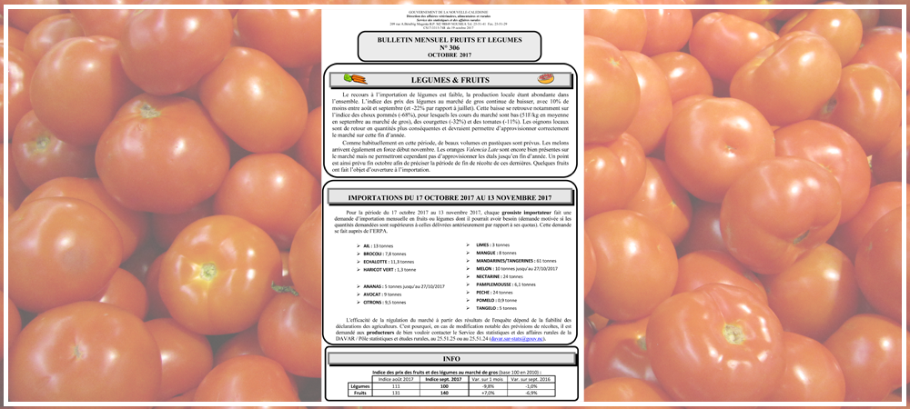 Bulletin Mensuel Fruits et Légumes